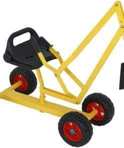 Excavadora de arena para niños de 4 ruedas de metal con