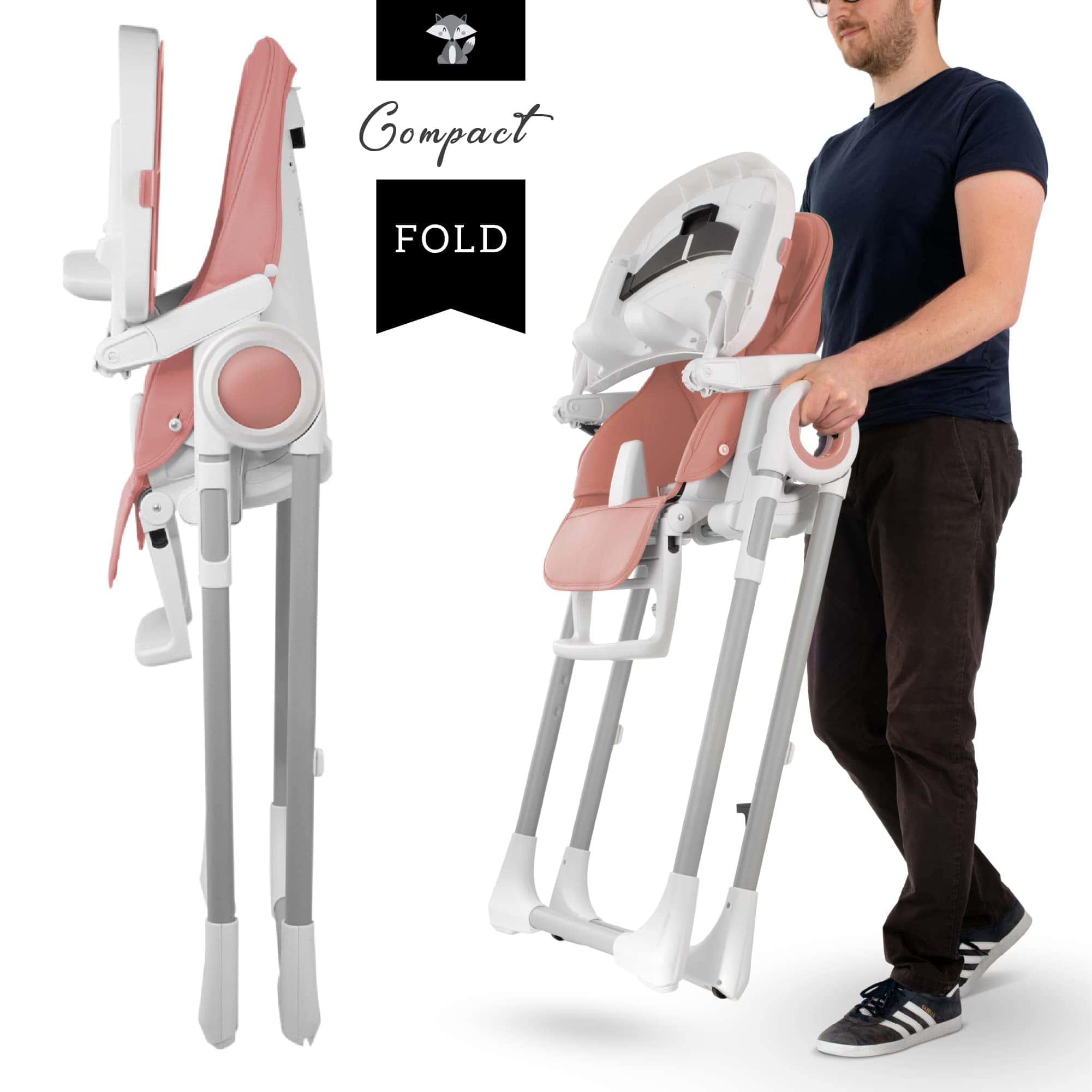 Sweety Fox Silla Alta para Bebé Ajustable a 7 Alturas - Imagen 5