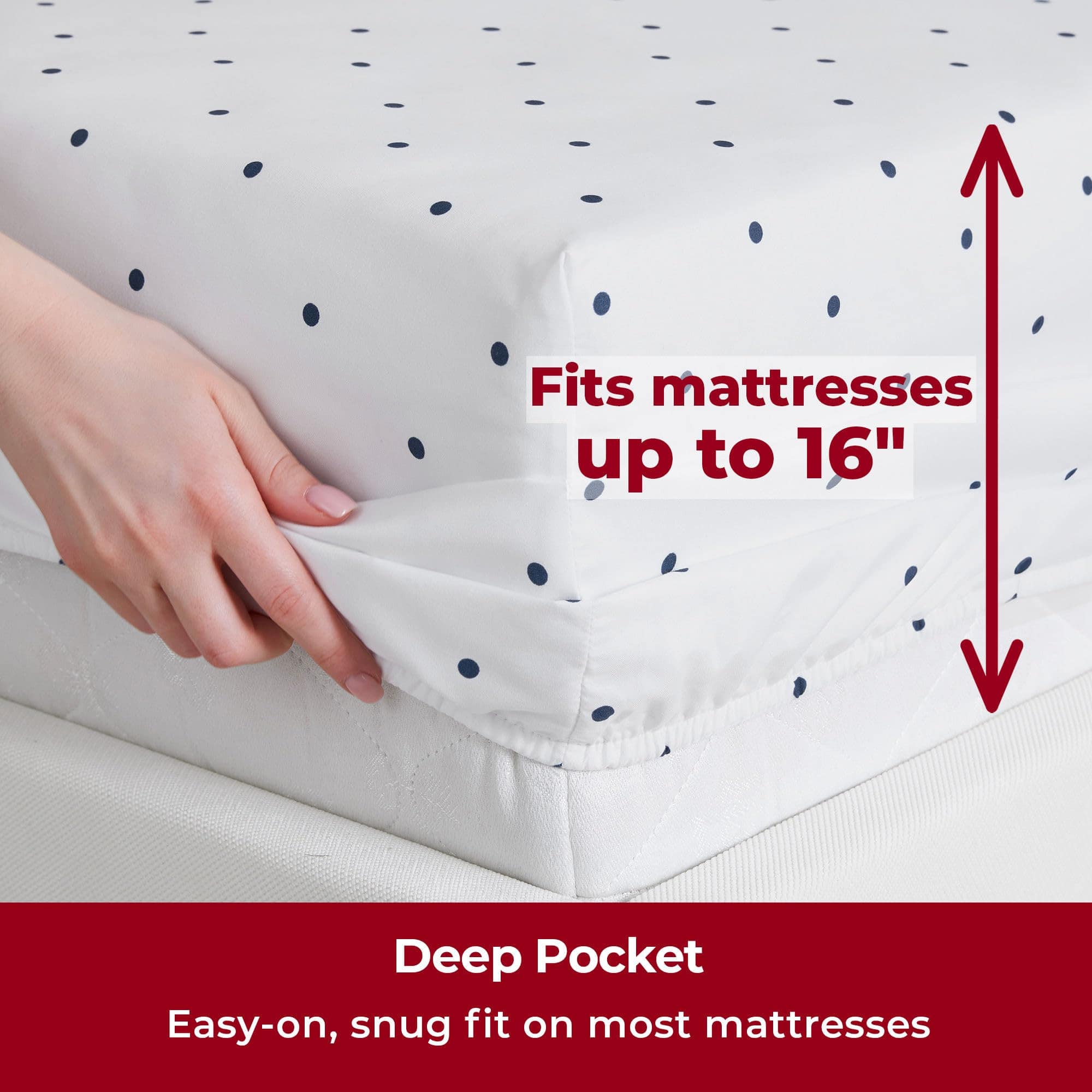 Juego de Sábanas Mellanni Twin XL - Colección -Azul Marino - Imagen 6