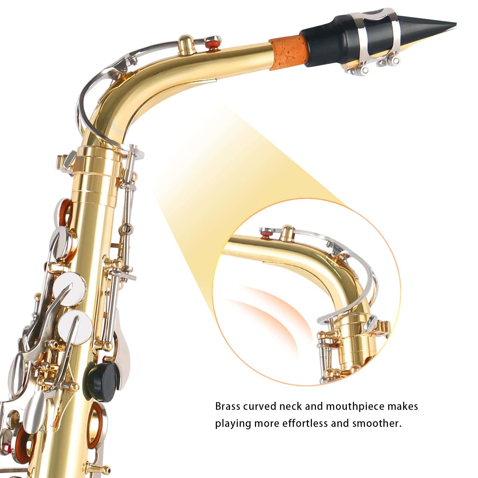 Saxofón Alto EASTROCK en Mi bemol con acabado antiguo Kit - Imagen 6