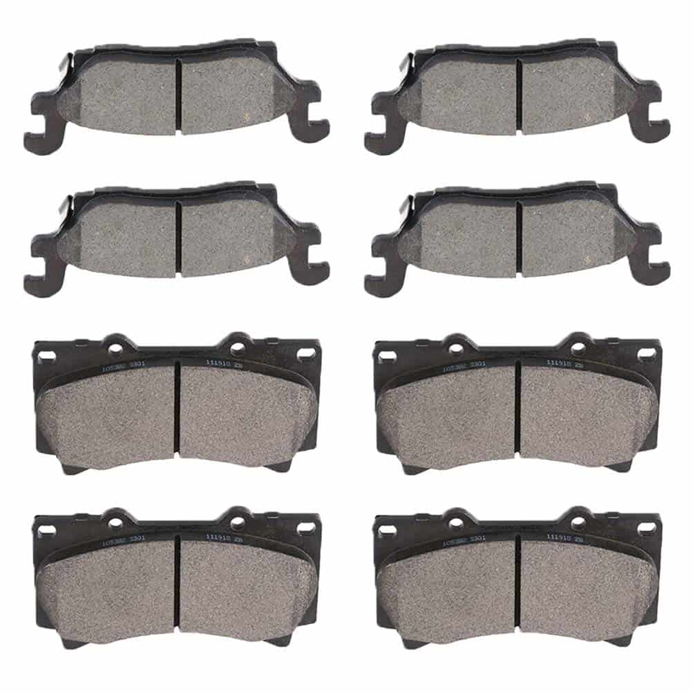 Kit de Pastillas de Frenos de Cerámica, SCITOO 8pcs Juego