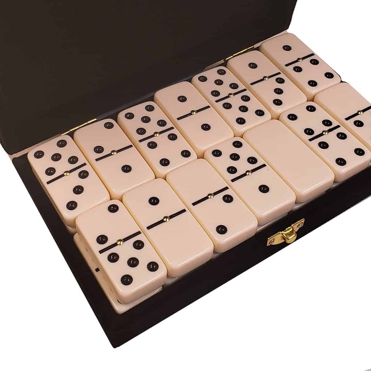 Juego de Dominó Doble 6 Marion Crema Rubor Jumbo Tamaño de