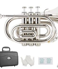 Trompeta de Bolsillo EastRock Latón Si Bemol Plateado con