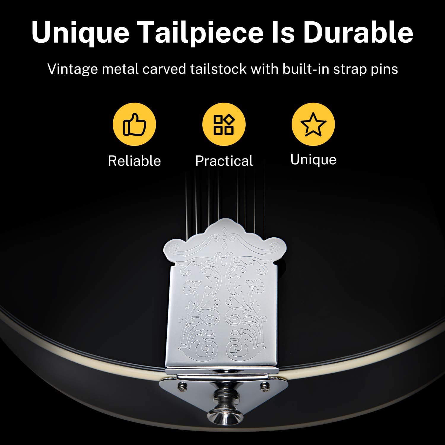 Mandolina Donner Estilo A Negra para Principiantes Adultos - Imagen 8