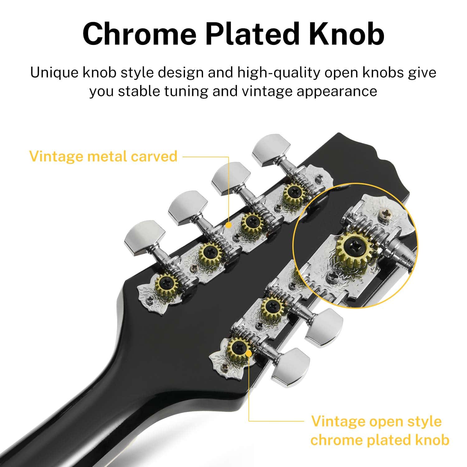 Mandolina Donner Estilo A Negra para Principiantes Adultos - Imagen 4