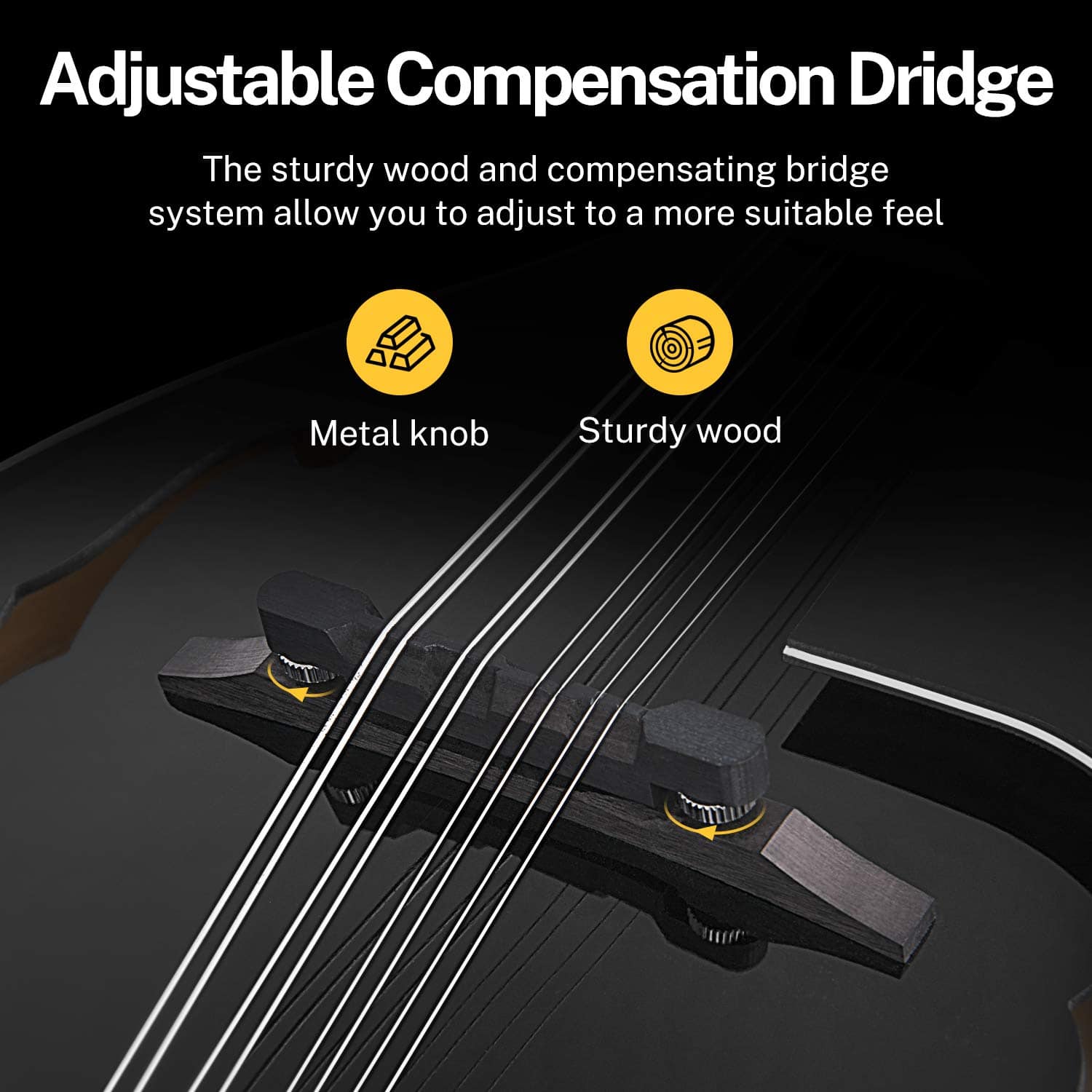 Mandolina Donner Estilo A Negra para Principiantes Adultos - Imagen 6