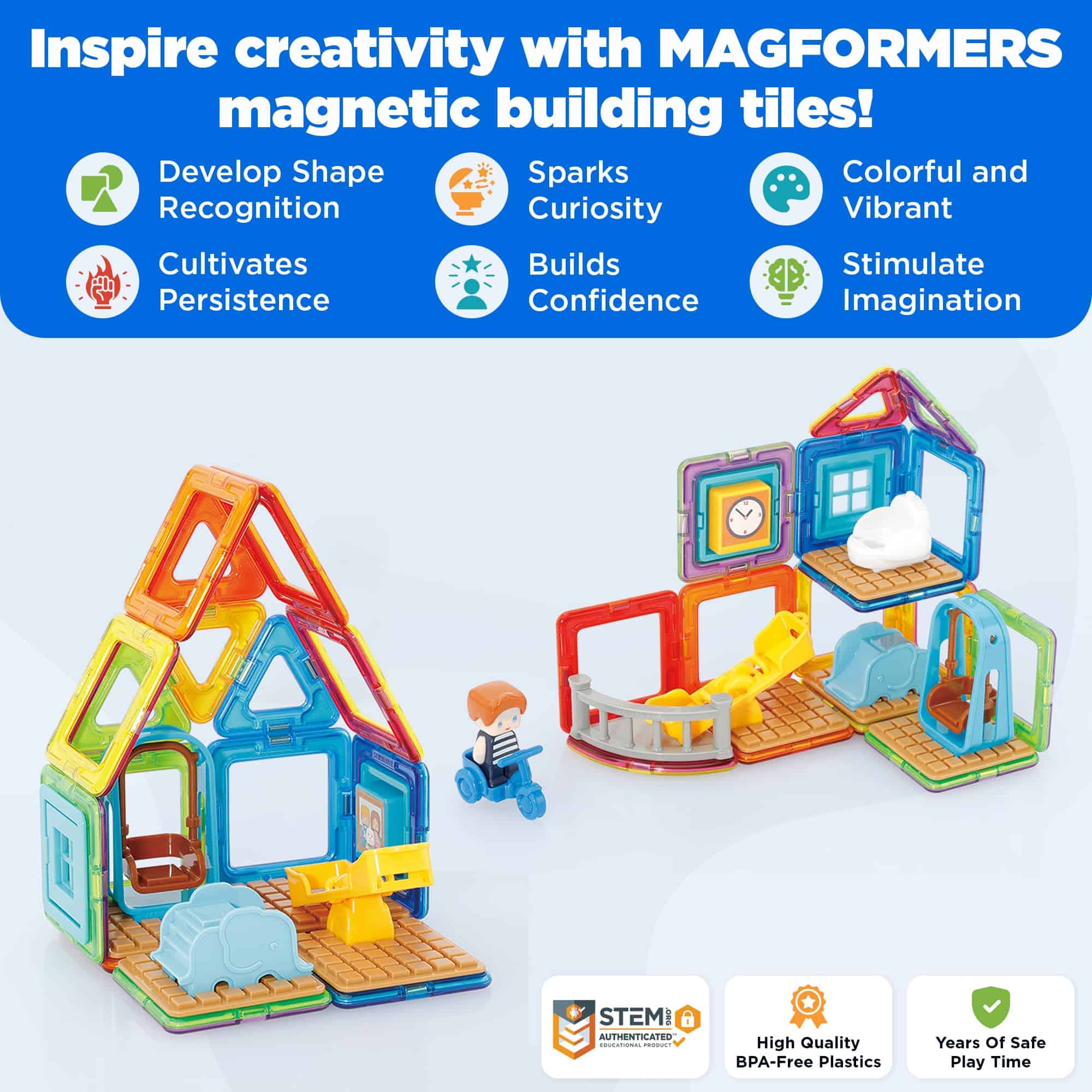 Set de Juego Max's Playground de Magformers, Colores del - Imagen 3