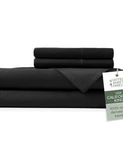 Juego de sábanas de 4 piezas Hotel Sheets -Negro
