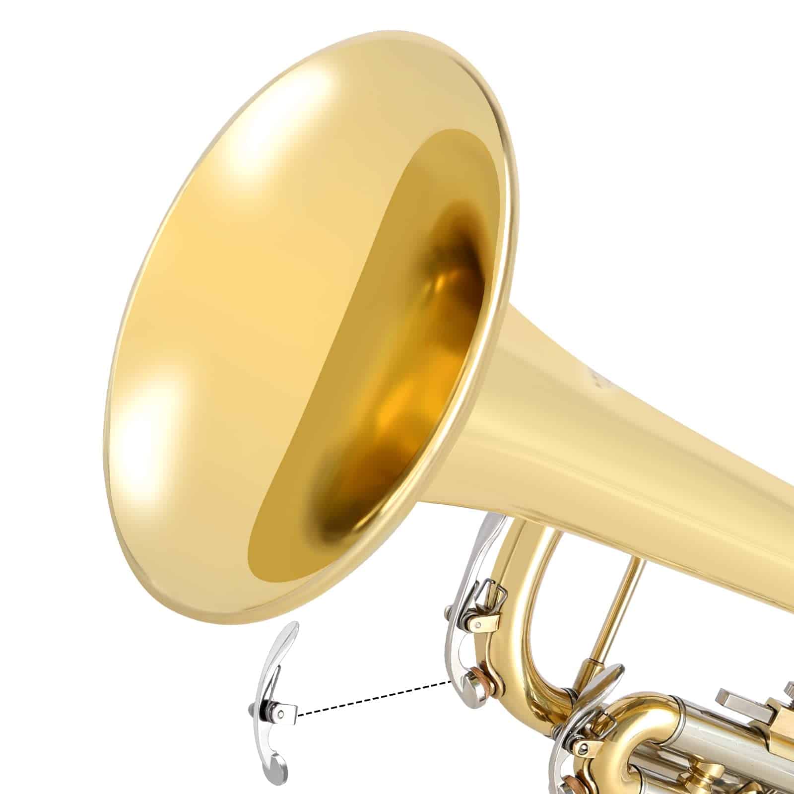 Trompeta Bb EASTROCK Set Estándar con Estuche, Guantes, - Imagen 4