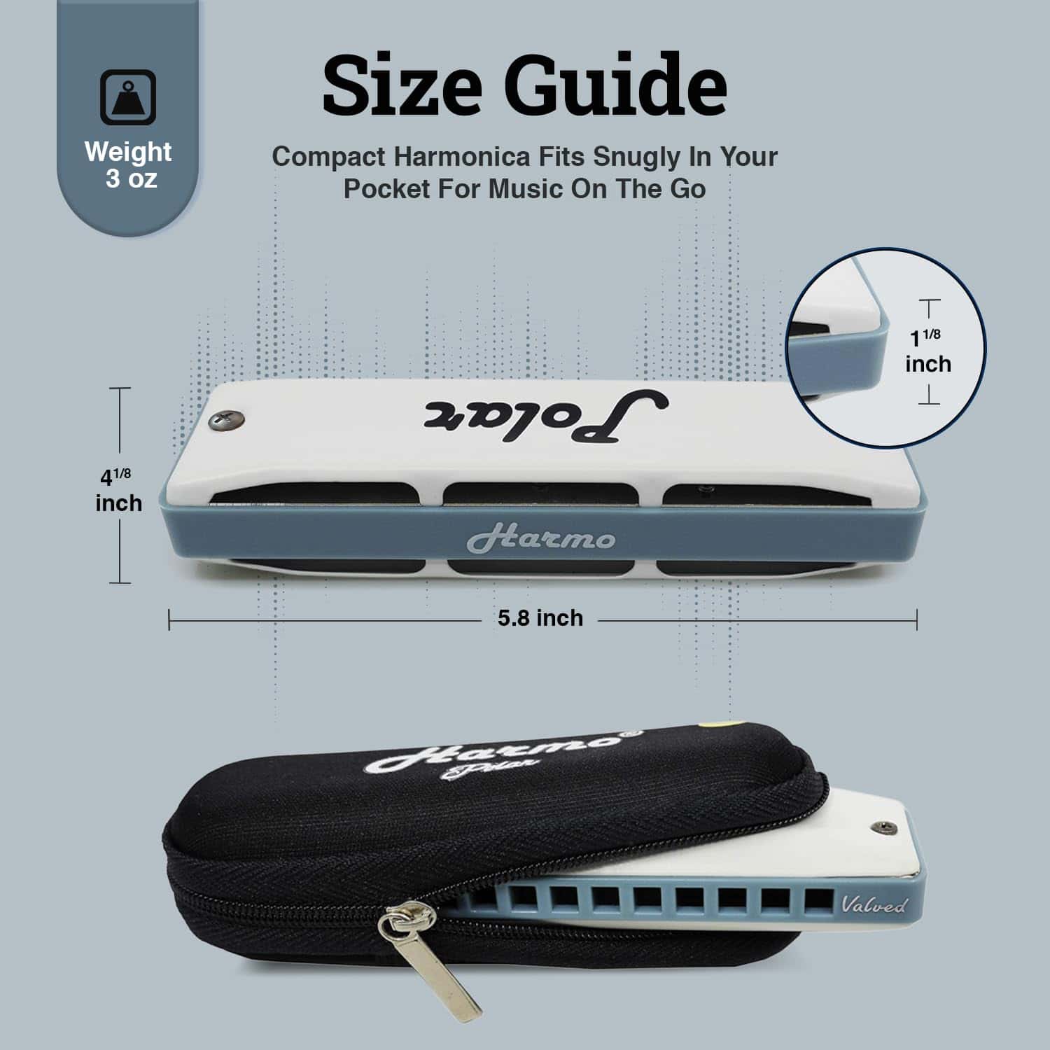 Armónica Diatónica Polar Harmo en La bemol - Diseño - Imagen 3