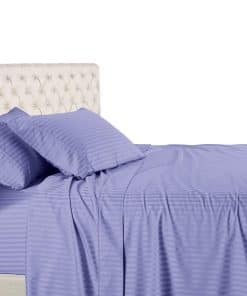 Juego de Sábanas a Rayas de Royal Hotel Bedding - -Periwinkl