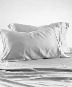 Funda de Almohada de Tencel Eucalipto Olive + -Gris Niebla