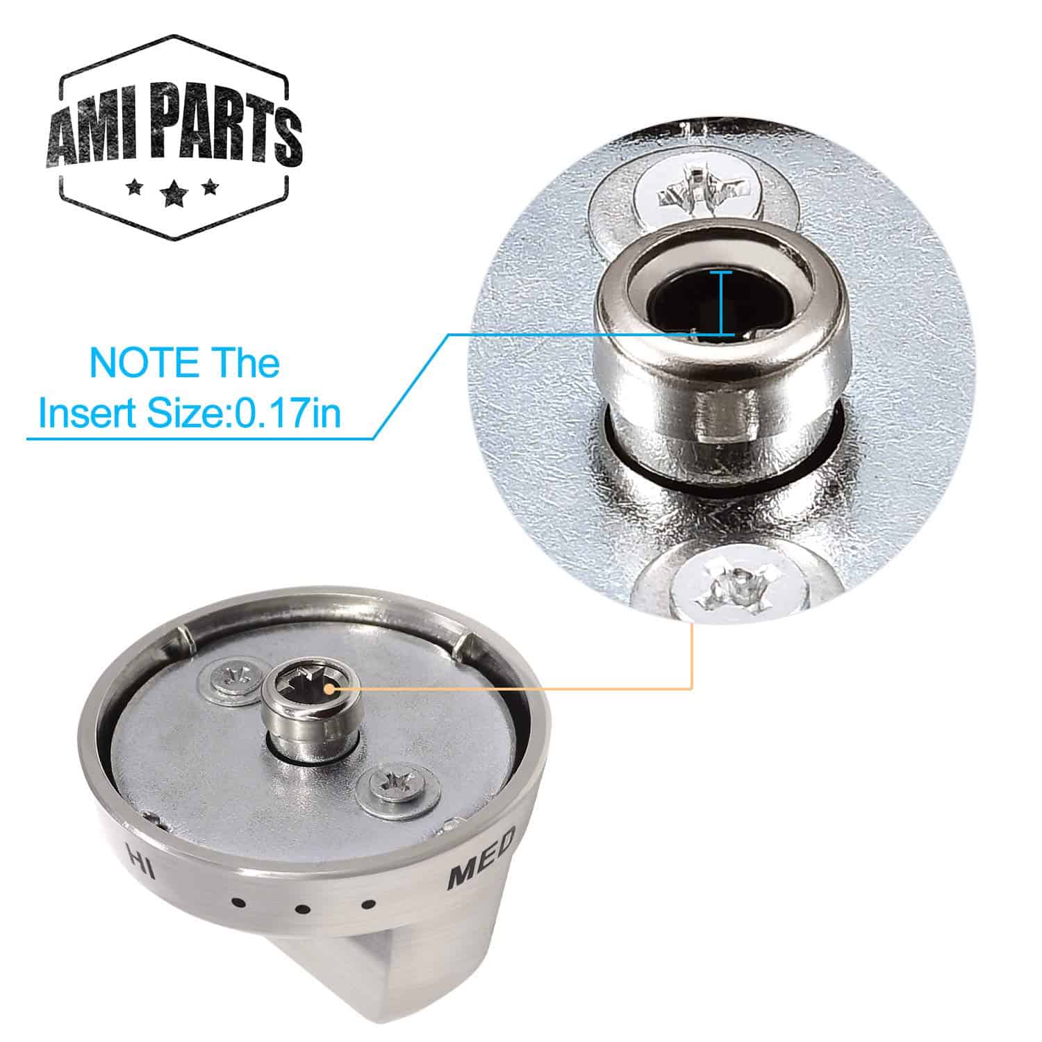 AMI PARTS DG64-00473A Perilla de dial de quemador de rango - Imagen 4