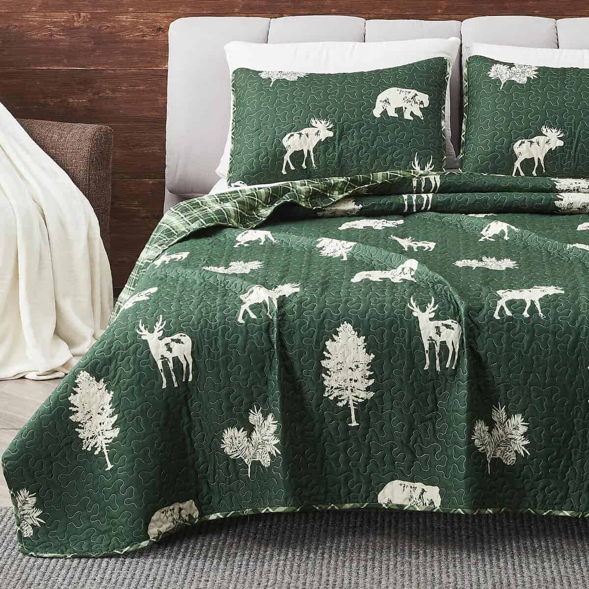 Colcha de cama tamaño Full/Queen con 2 fundas. Juego de