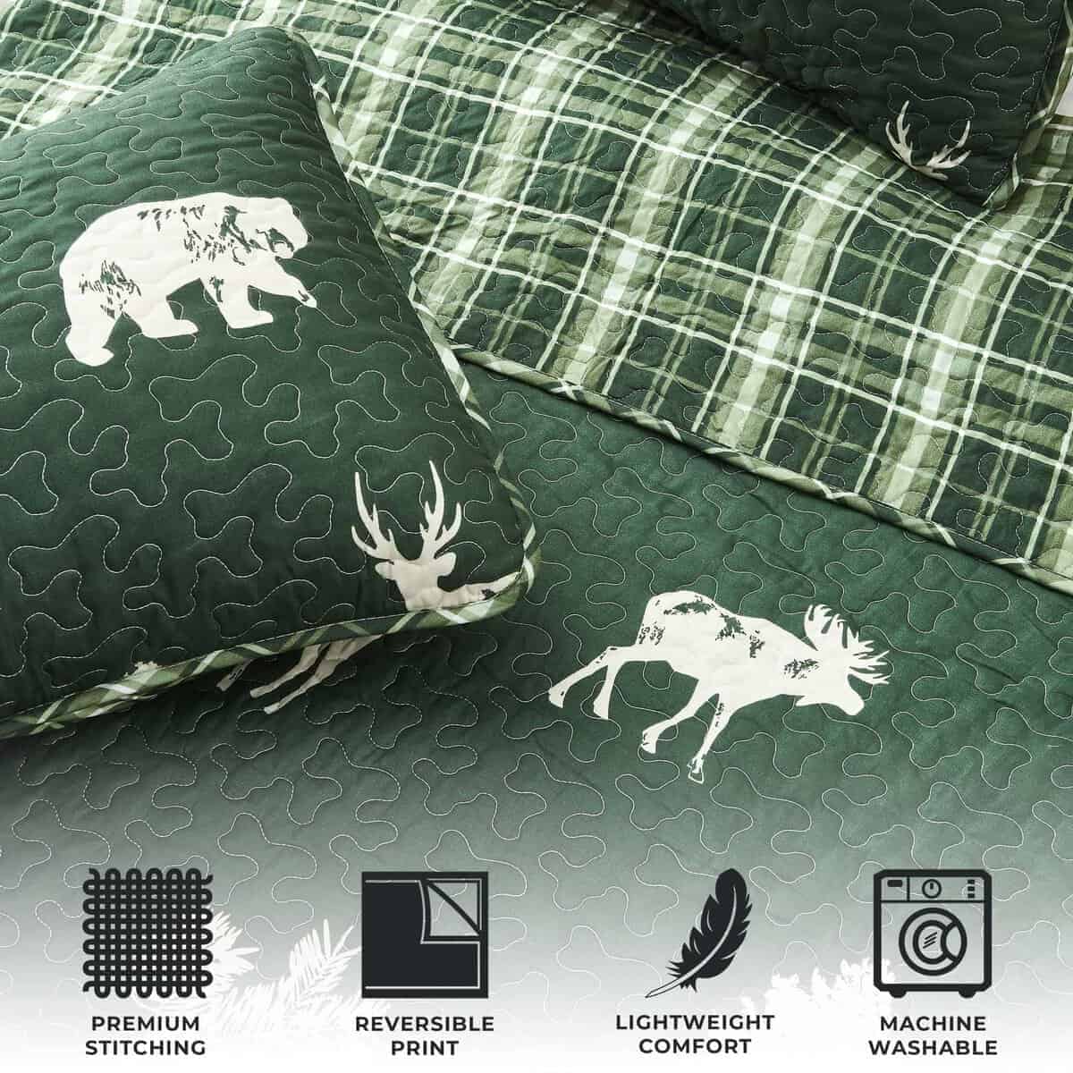 Colcha de Cama Lodge Tamaño Twin/Twin XL con 1 Funda. Juego - Imagen 5