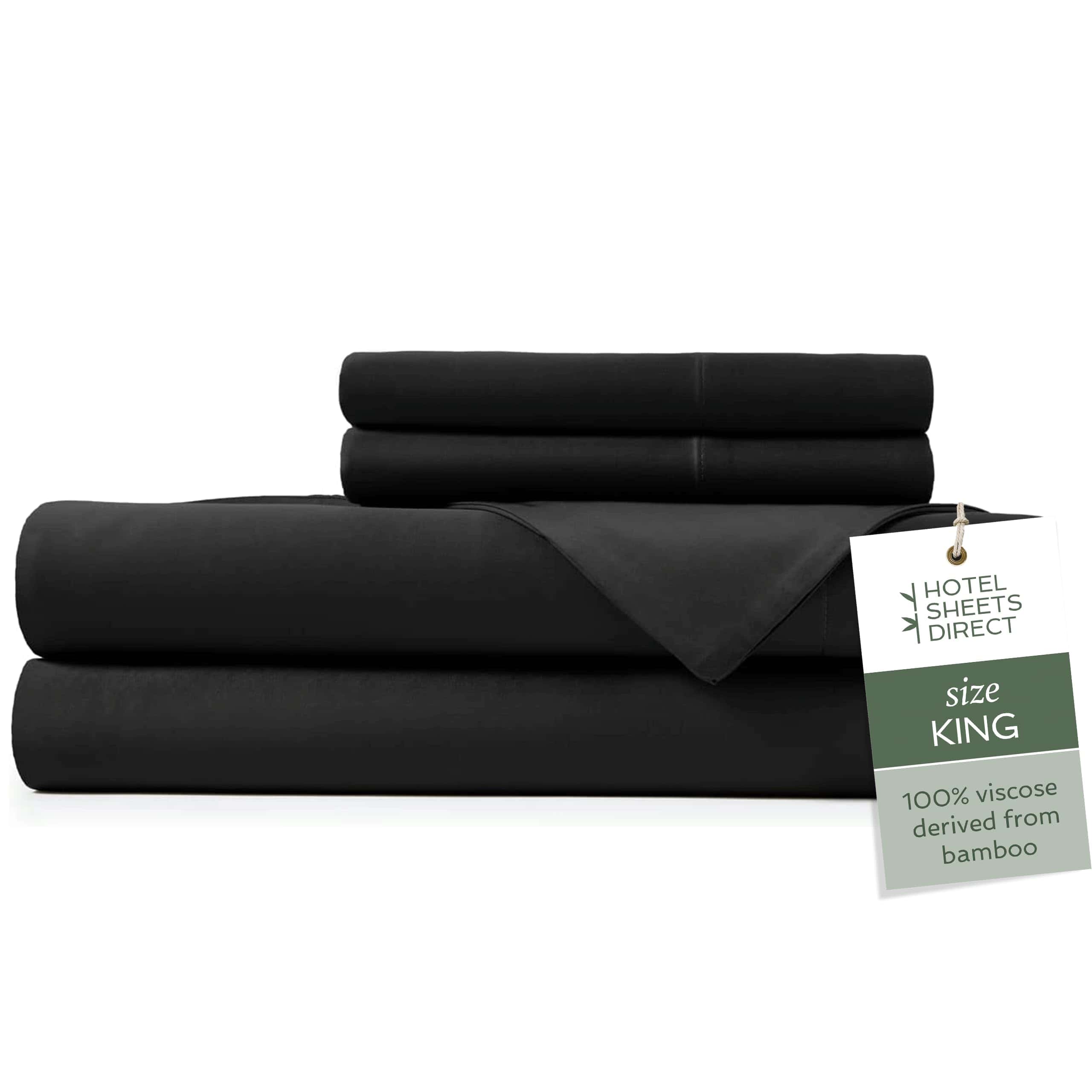 Juego de sábanas Hotel Sheets Direct de 4 -Black