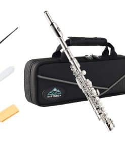 Piccolo plateado en C de 2 piezas de Eastrock para