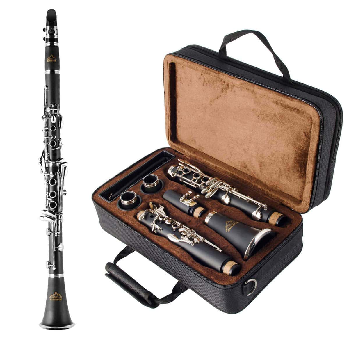 Clarinete Bb EASTROCK 17 Teclas Material ABS Amplia Gama de