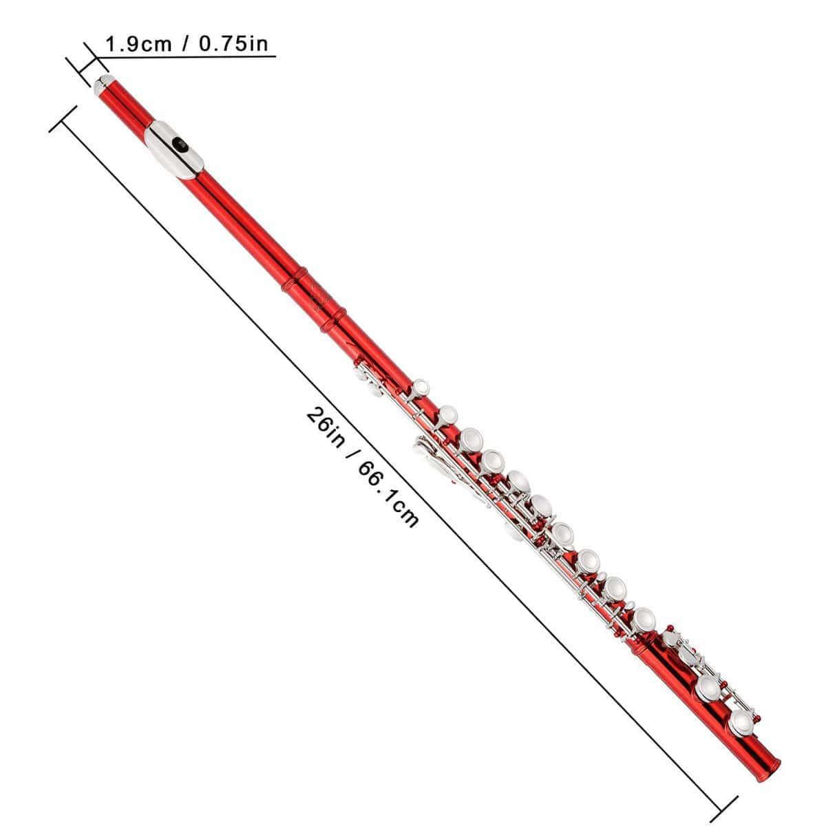 Flauta EastRock Cerrada en Do 16 Llaves para Principiantes, - Imagen 5