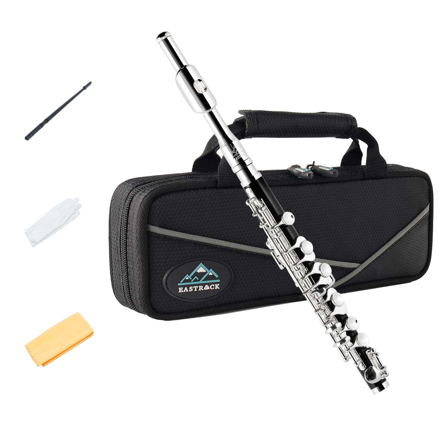 Eastrock Piccolo Negro en Resina Clave de Do 2 Piezas para