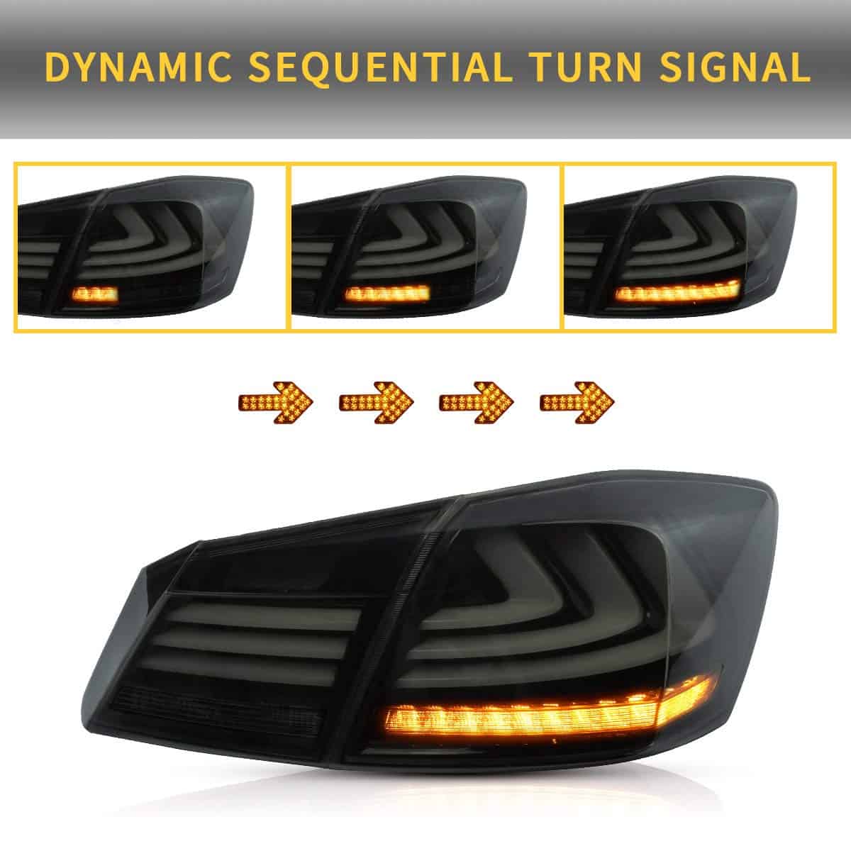 VLAND Faros Traseros LED para Honda Accord 8th Gen Sedán - Imagen 3