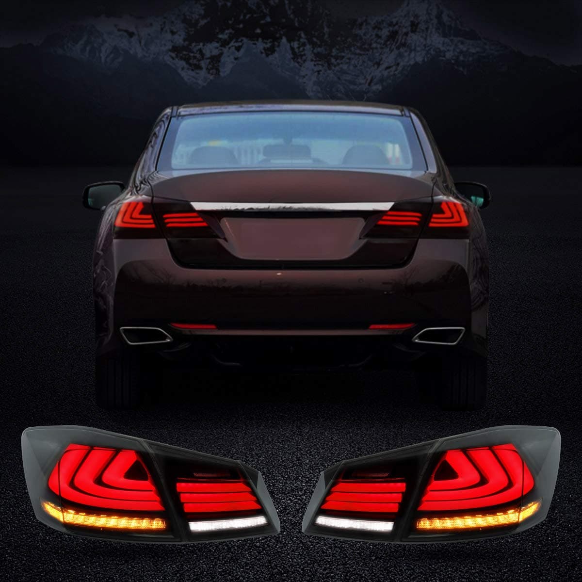 VLAND Faros Traseros LED para Honda Accord 8th Gen Sedán - Imagen 9