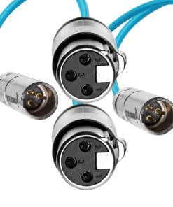 Cable de Audio KONDOR BLUE 16" Mini XLR Macho a XLR Hembra