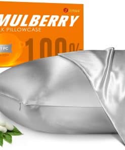 Funda de Almohada de Seda 100% Morera para -Plata