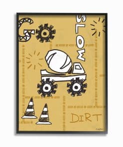 The Kids Room By Stupell Go Slow Yellow Cement Truck