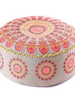 Funda de Cojín de Piso de Yoga Rojo Estilo Marroquí Área de