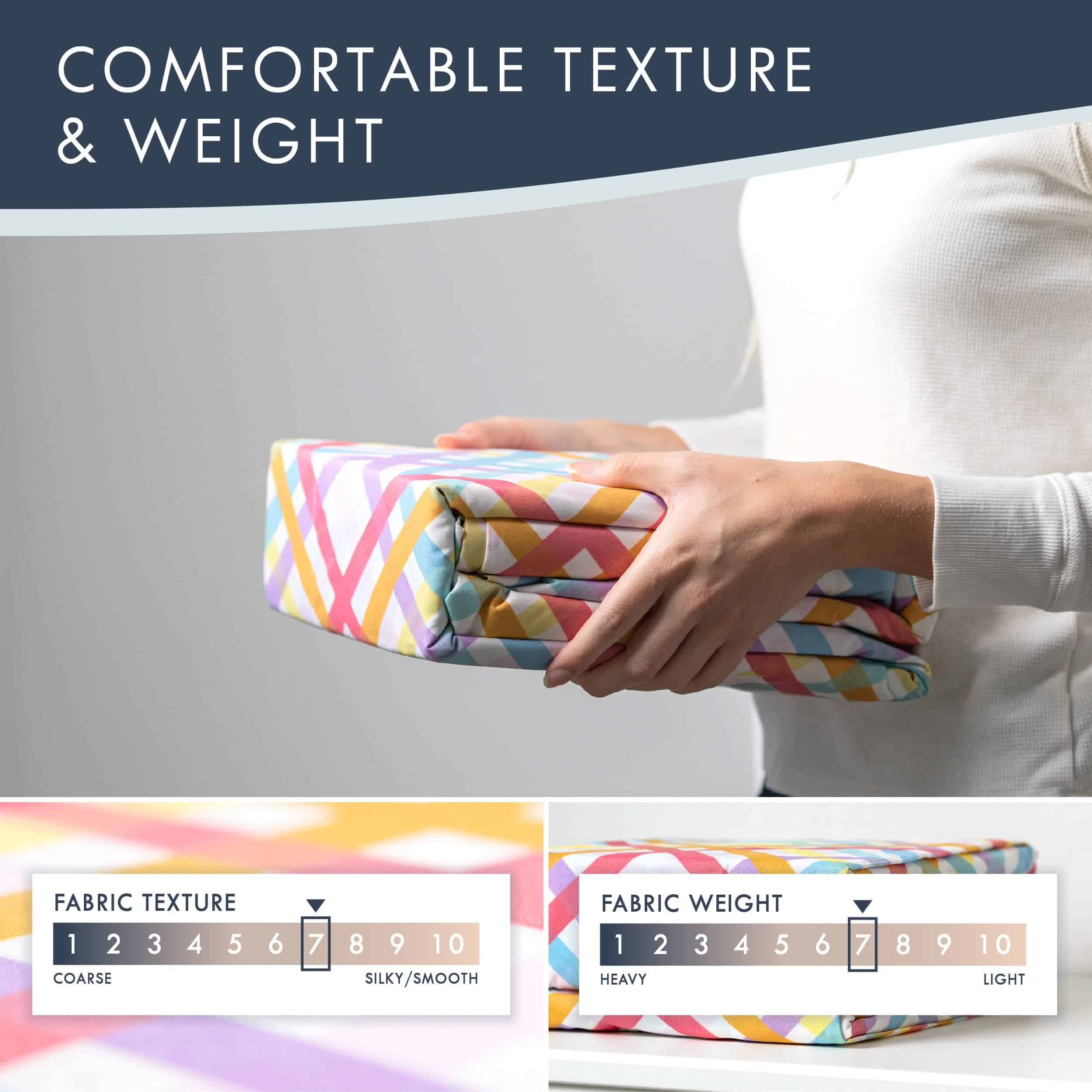 Juego de Sábanas de Cuadros Vichy Arcoíris Coloridos - - Imagen 4