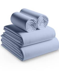 Set de Sábanas Queen Bunny's Home Azul Cielo 1000 Hilos 17"