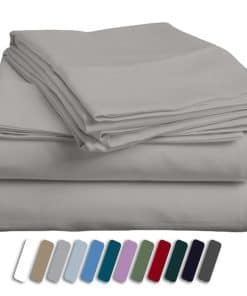 Juego de sábanas California King Bunny's Home gris claro de