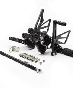 Krace Juego de Pedalera Trasera Ajustable para Motocicleta