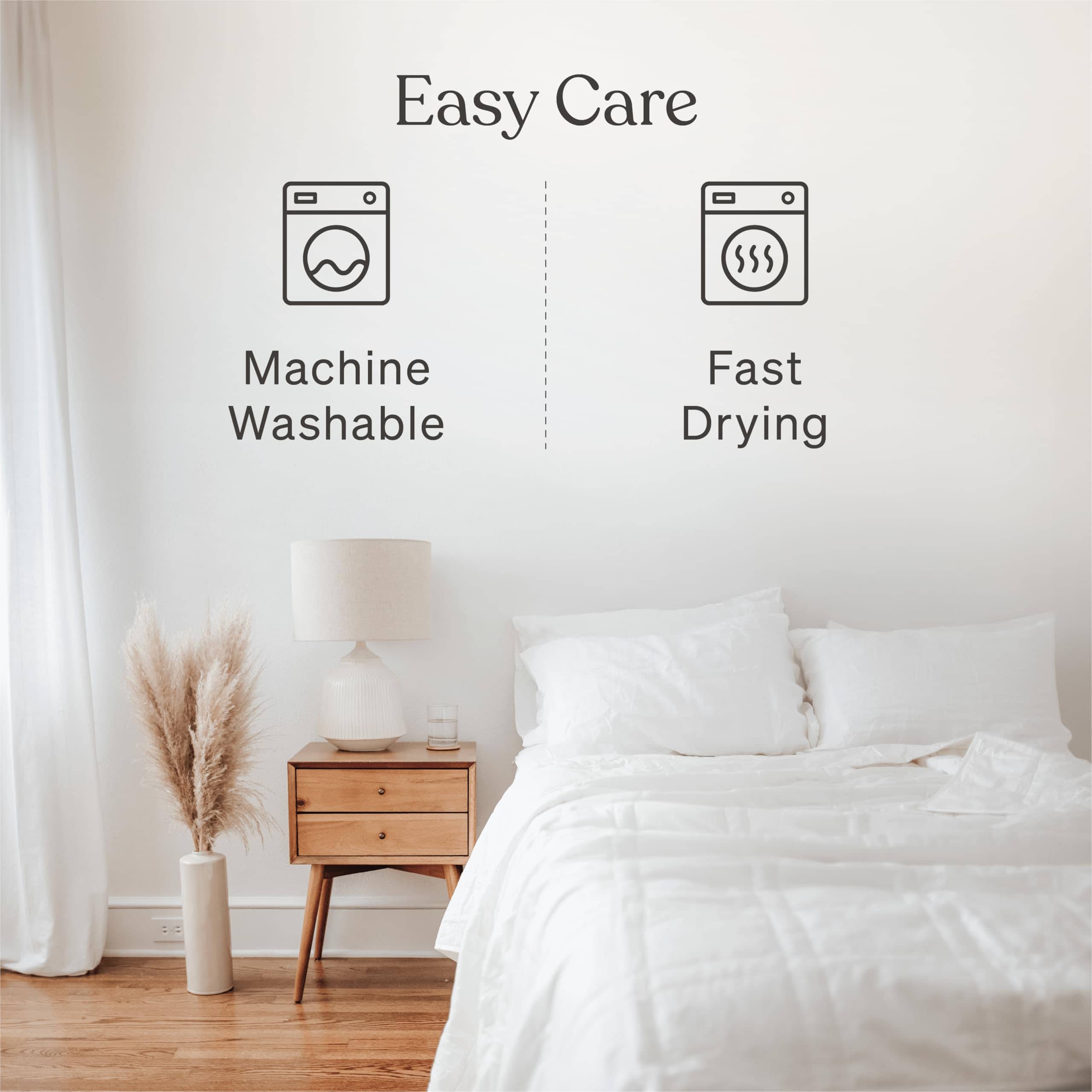 Manta ponderada Baloo para adultos 15 lb Full/Queen (Blanco - Imagen 5