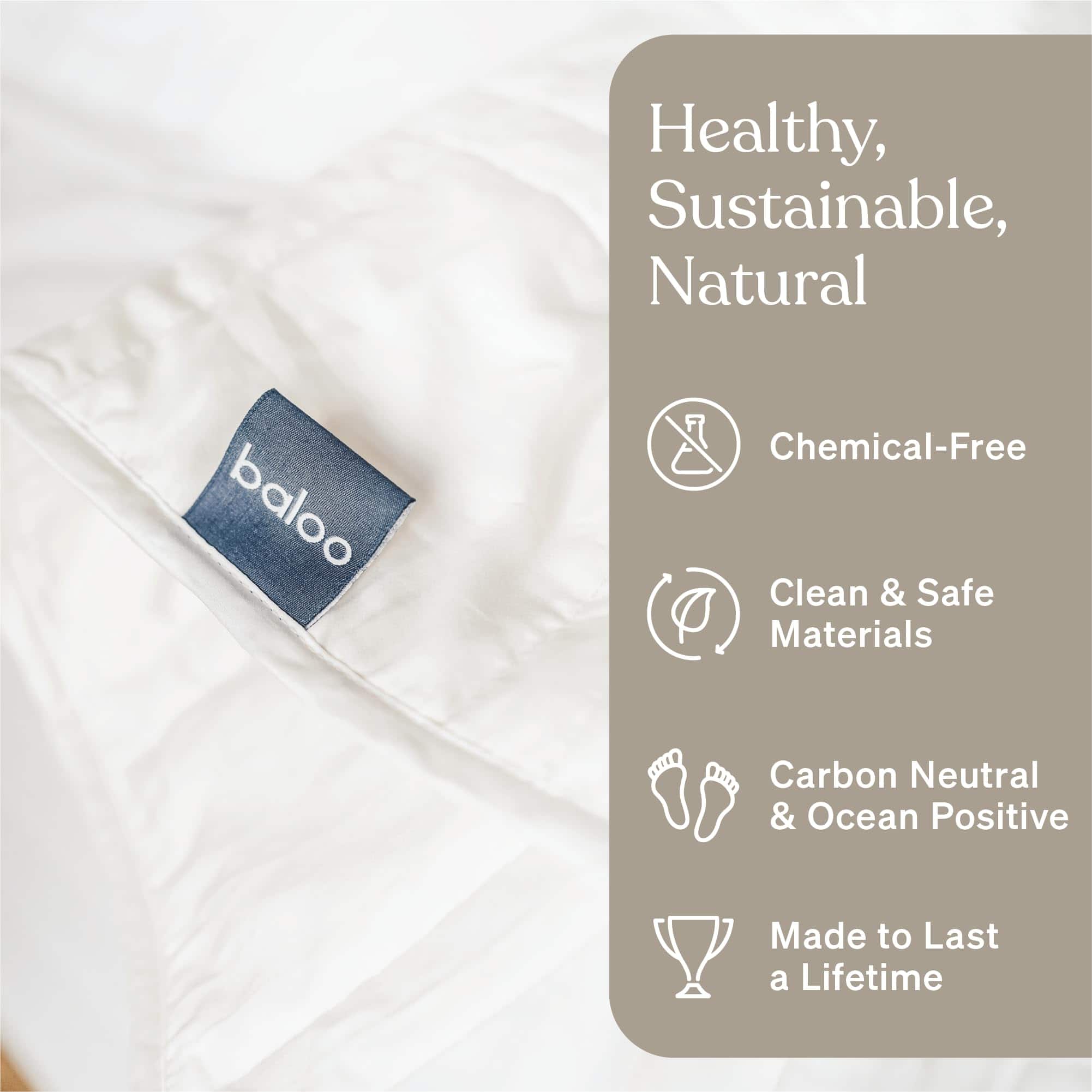 Manta ponderada Baloo para adultos 15 lb Full/Queen (Blanco - Imagen 3