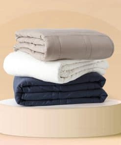 Manta ponderada Baloo para adultos 15 lb Full/Queen (Blanco