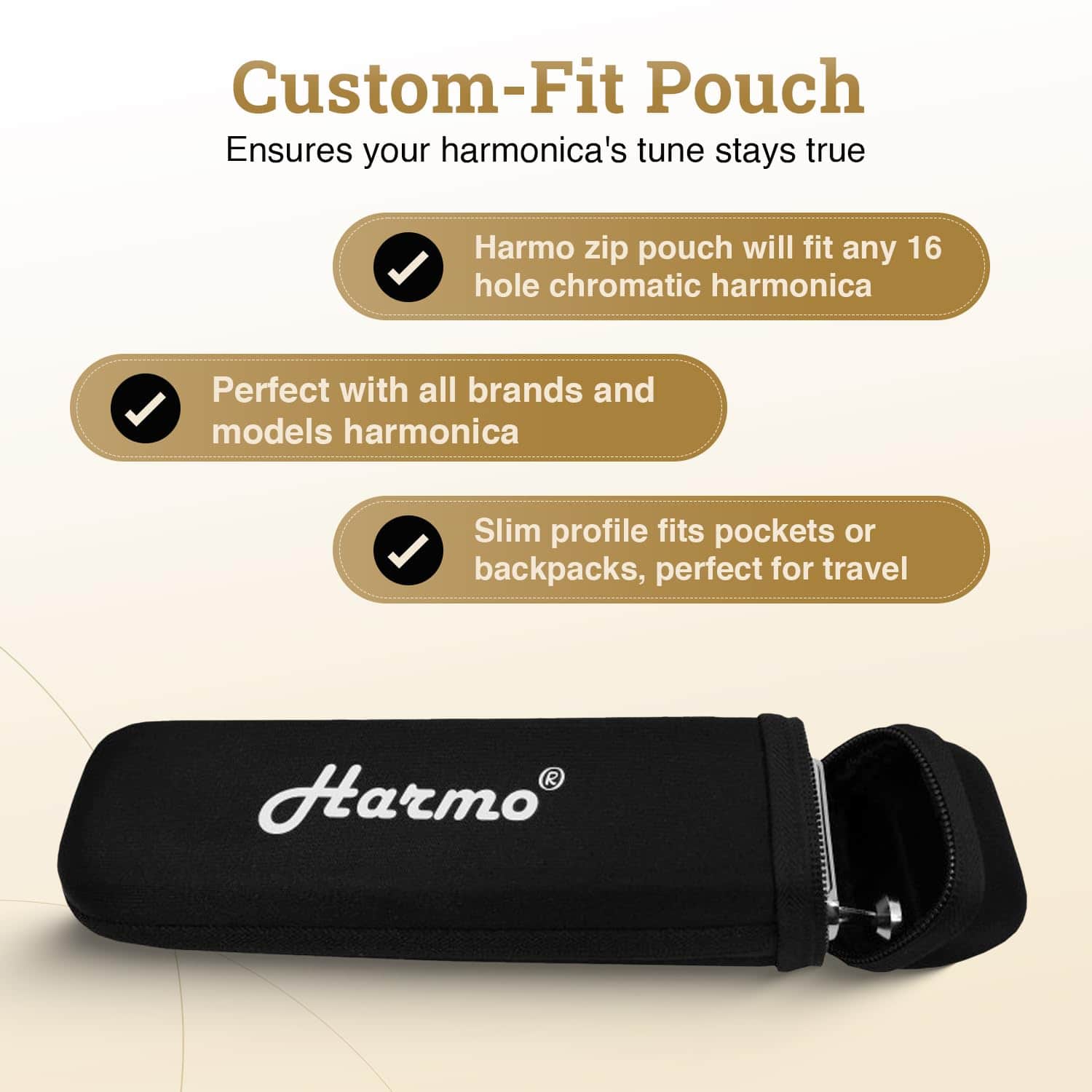 Estuche de armónica Harmo para armónica cromática de 16 - Imagen 5
