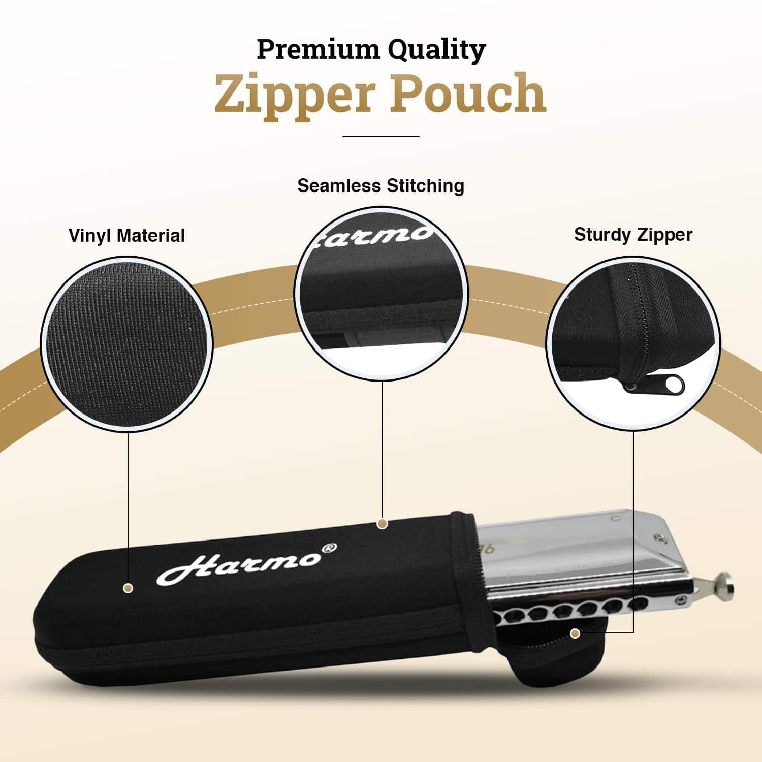 Estuche de armónica Harmo para armónica cromática de 16 - Imagen 4