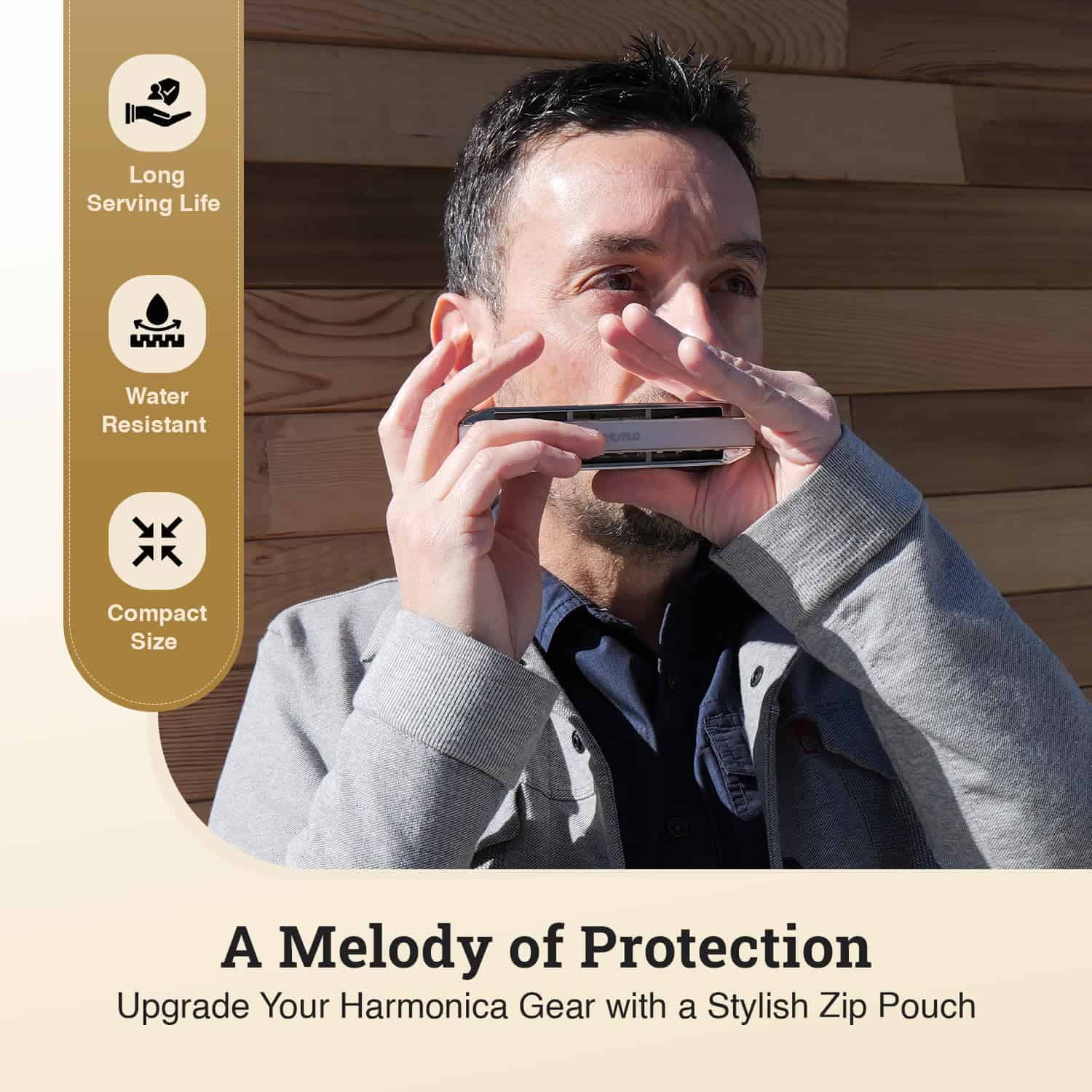 Estuche de armónica Harmo para armónica cromática de 16 - Imagen 6