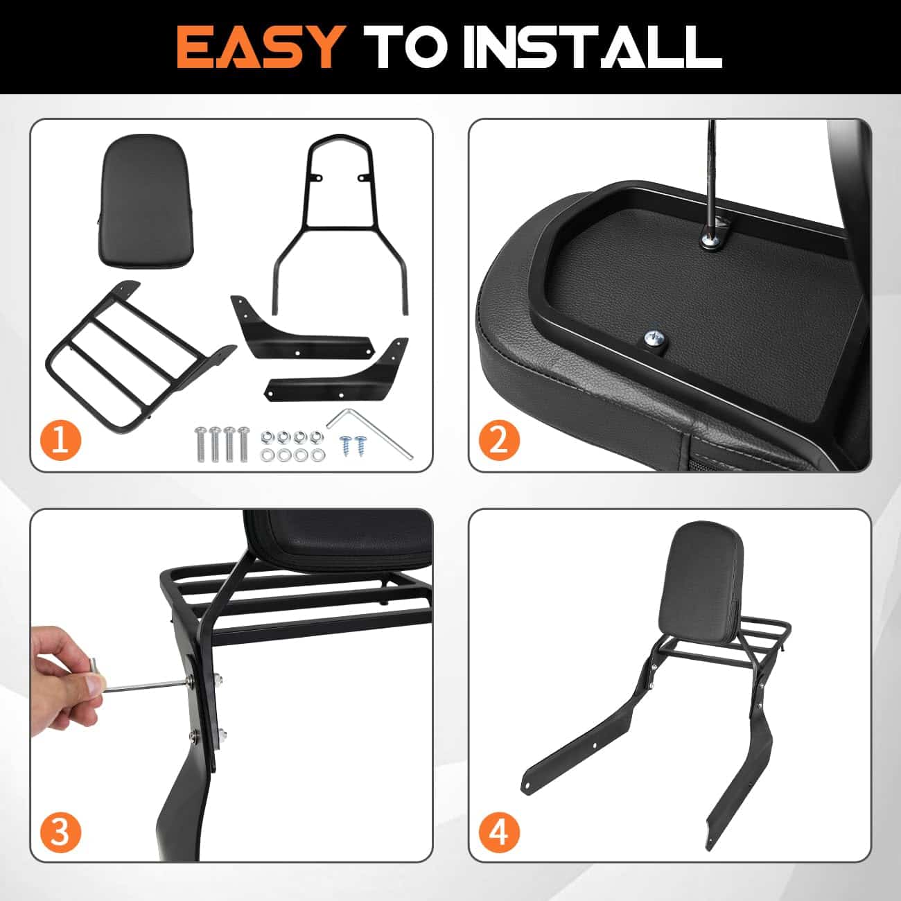 AUFER Respaldo Desmontable con Parrilla y Almohadilla para - Imagen 8