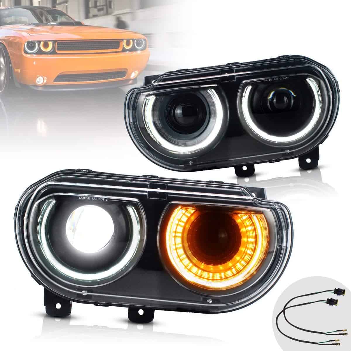 Faros LED del proyector VLAND para Dodge Challenger 3ra