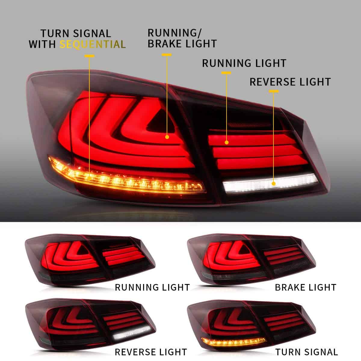 Juegos completos de luces traseras LED VLAND para [Honda - Imagen 5