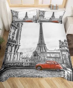Set de Ropa de Cama Torre Eiffel - Tamaño Twin Cubierta de
