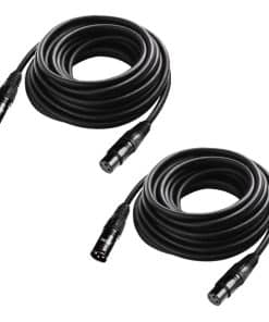 JLPOW 25 ft Cable DMX Flexible, Conector XLR de Señal de 3