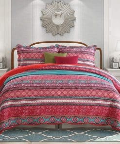 Juego de Colcha y Edredón Reversible de Algodón NEWLAKE -