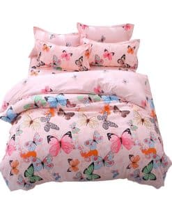 Set de Funda Nórdica para Niñas Tamaño Completo Mariposa