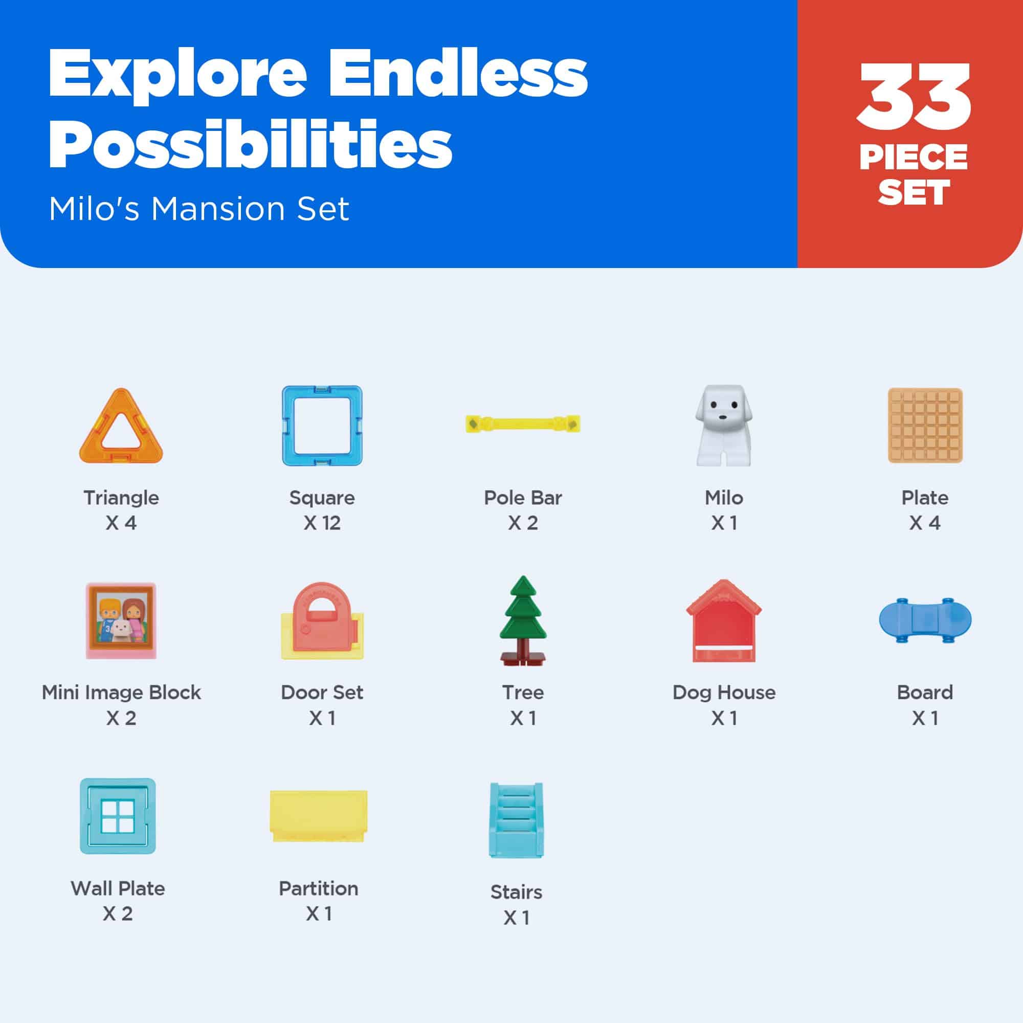 Set MAGFORMERS Milo's Mansion, Colores del Arco Iris, - Imagen 8