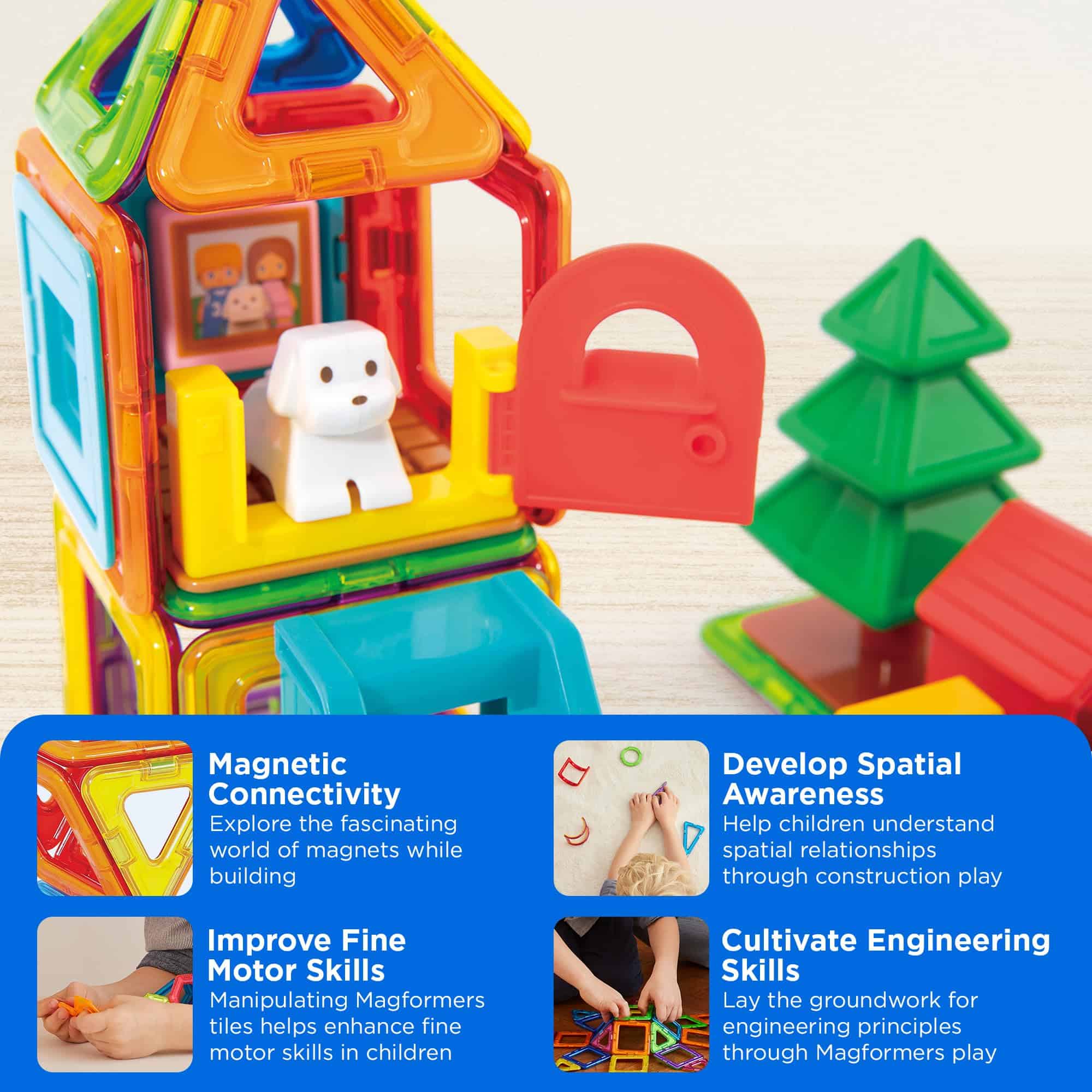 Set MAGFORMERS Milo's Mansion, Colores del Arco Iris, - Imagen 6