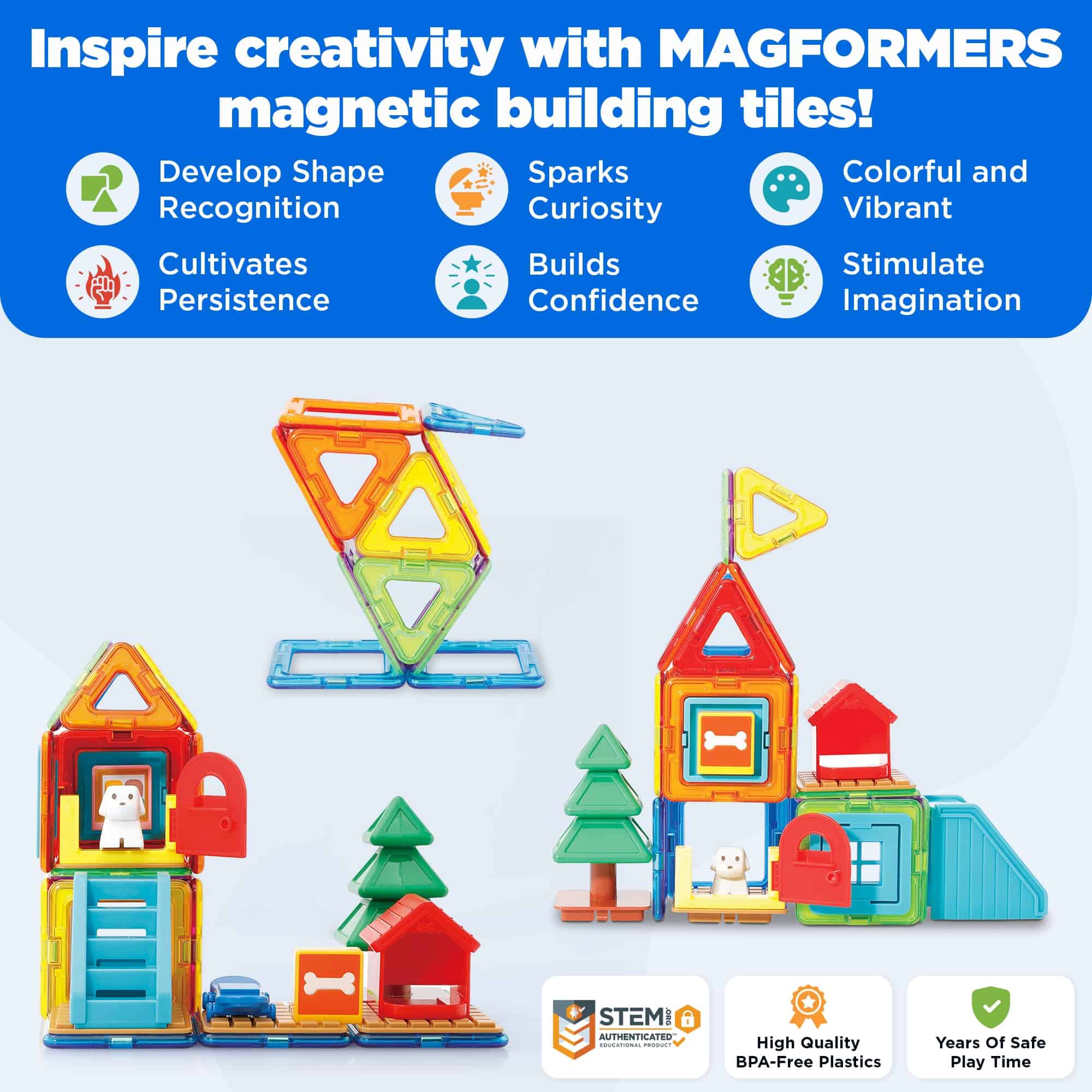 Set MAGFORMERS Milo's Mansion, Colores del Arco Iris, - Imagen 4